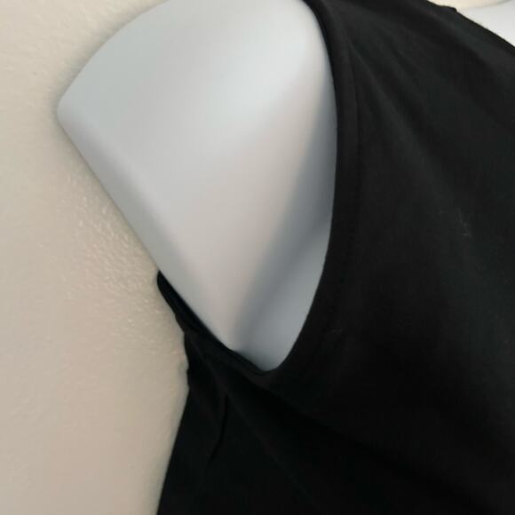 Madewell Women's Low Back Tee Cap Sleeve Top Cotton Stretch Black Medium NEW - Picture 5 of 9